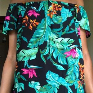 Floral off-shoulder blouse